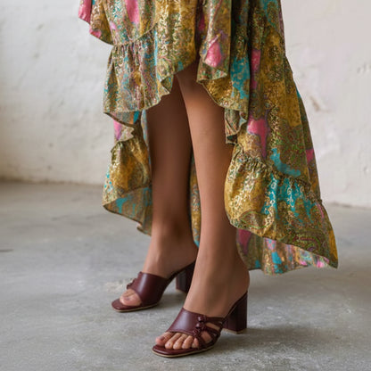 Soft Knot Block Heel | Scarpella