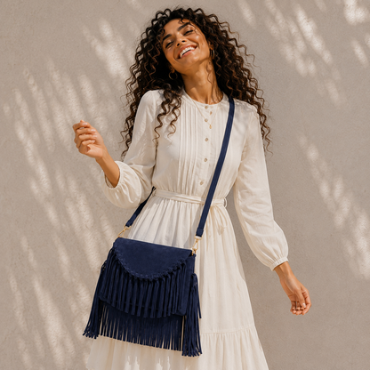Solenza  – Suede Fringe  Bag
