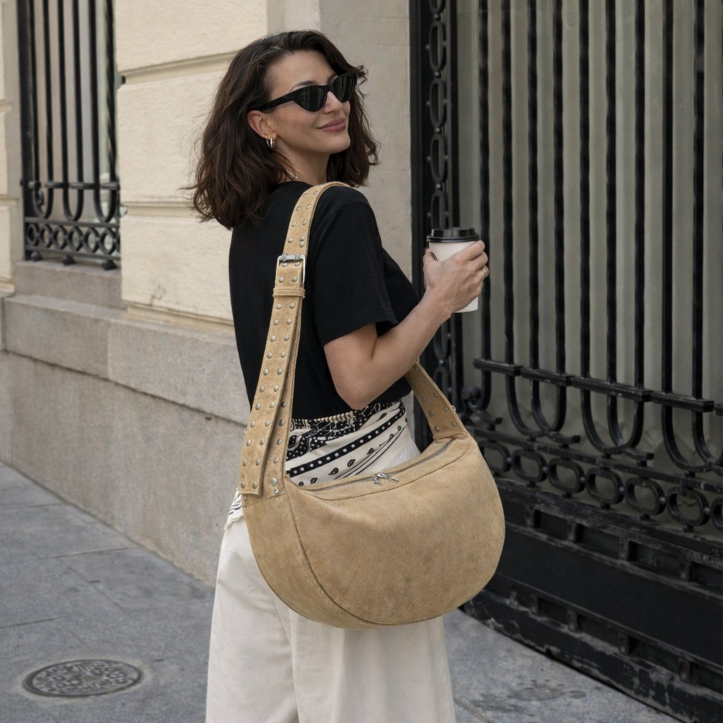 Velora Crescent Stud Bag