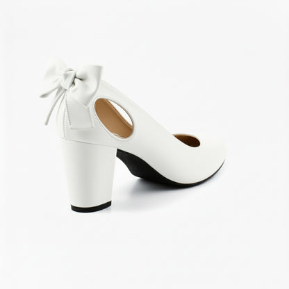 White Bow Heel