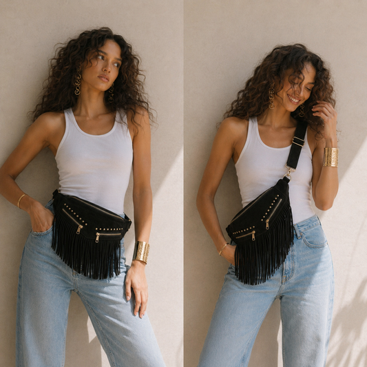 Kalira – Suede Fringe Waist Bag