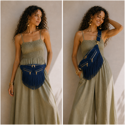 Kalira – Suede Fringe Waist Bag