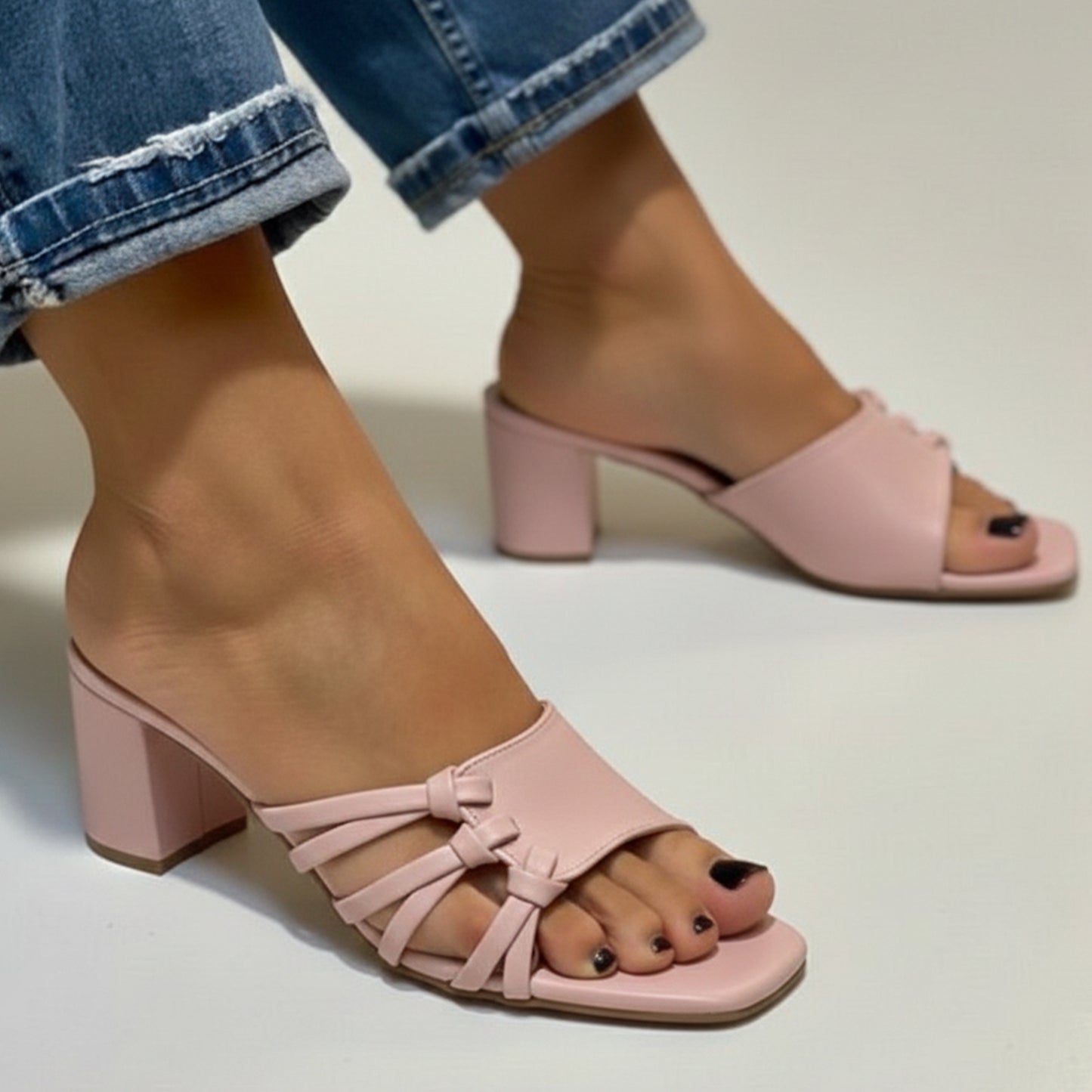 Soft Knot Block Heel | Scarpella