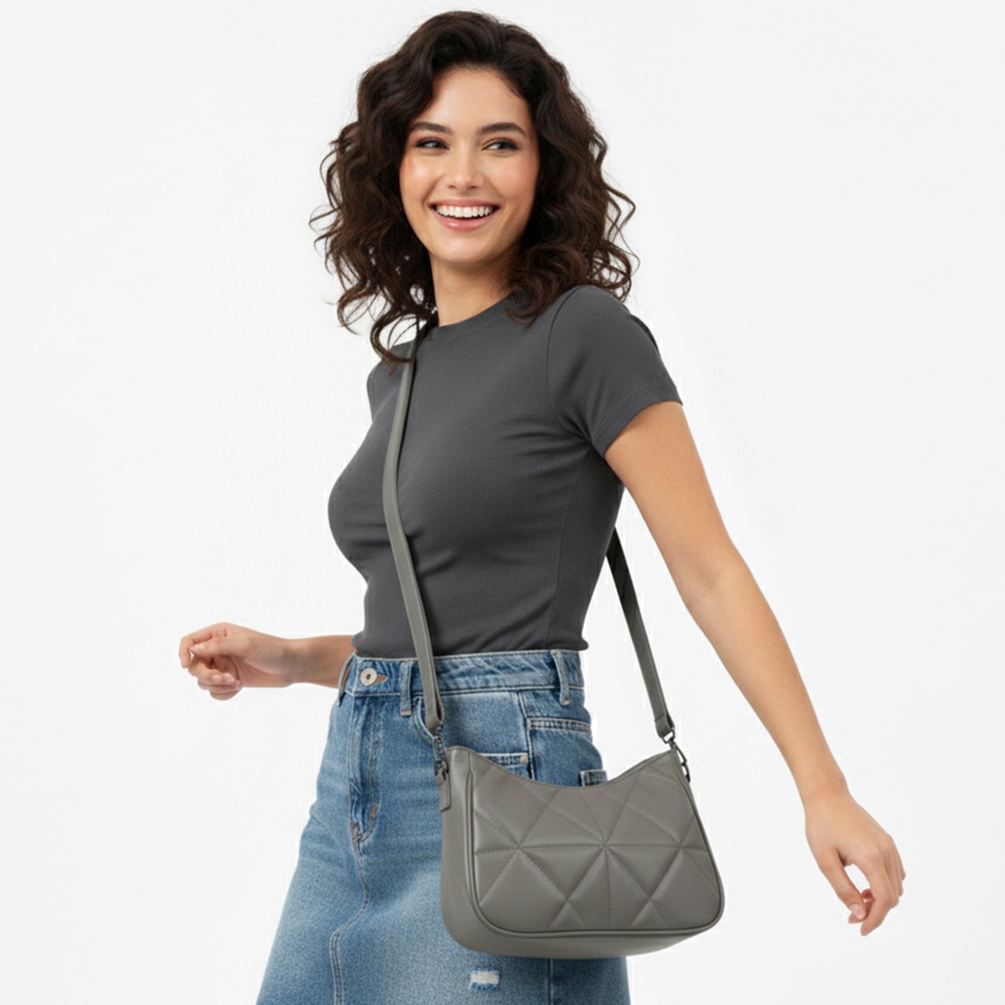 Grey Amara Crossbody & Handbag