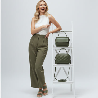 Olive Shika Crossbody & Handbag [Double Face]
