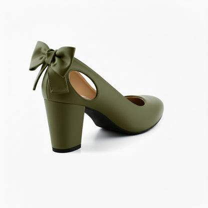 Olive  Bow Heel