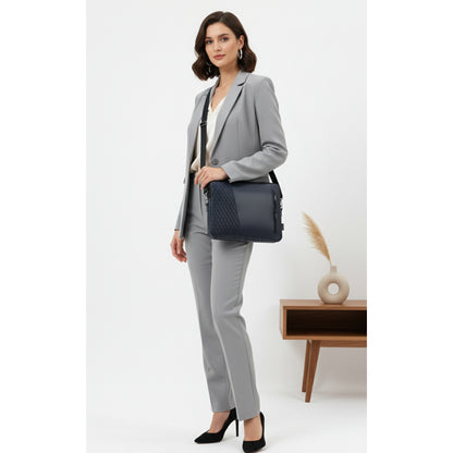 D Blue Edge Capitoné  Laptop Sleeve