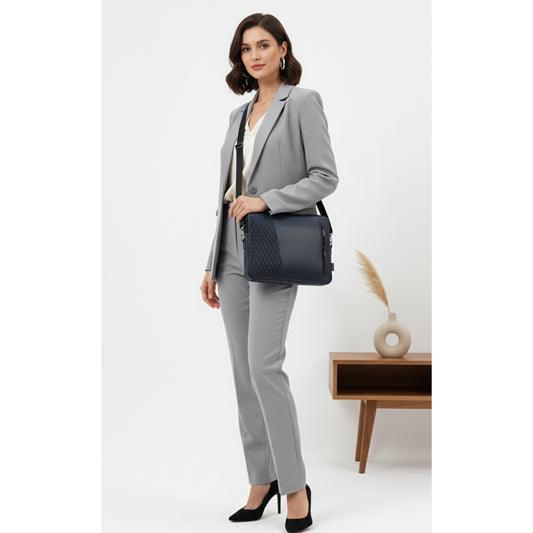 D Blue Edge Capitoné  Laptop Sleeve