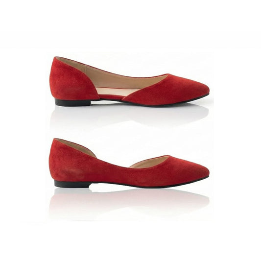 NORA Suede Flat Shoes | Scarpella