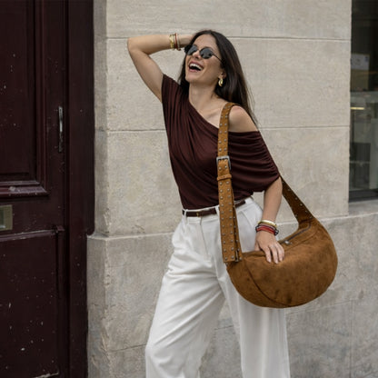 Velora Crescent Stud Bag