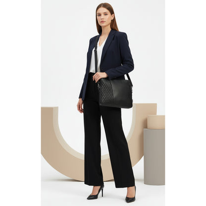 Black Edge Capitoné  Laptop Sleeve