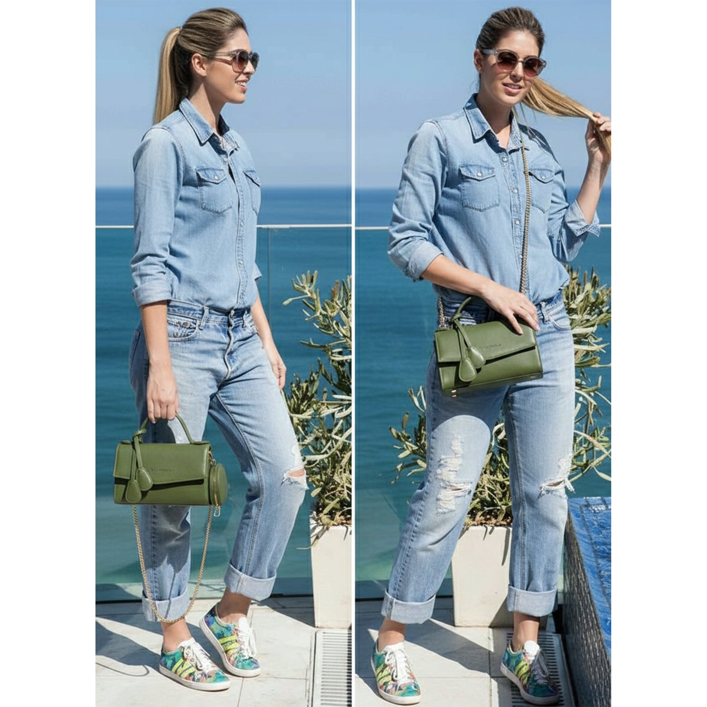 Verde Mini Chain Bag | Scarpella