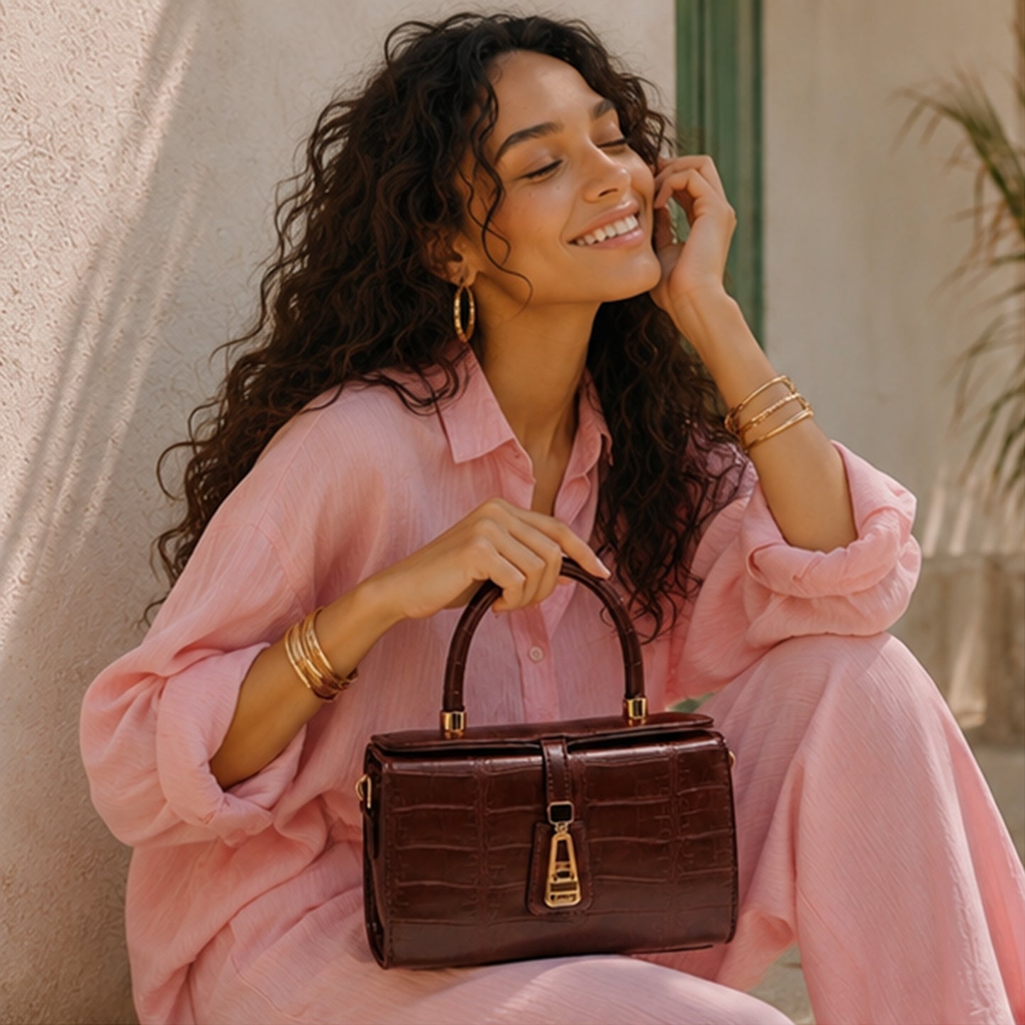 Savelle – Croc Top Handle Bag