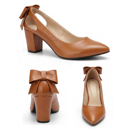 Anaya – Bow Mid Heel