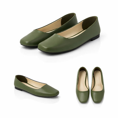 Lora – Square Toe Flat