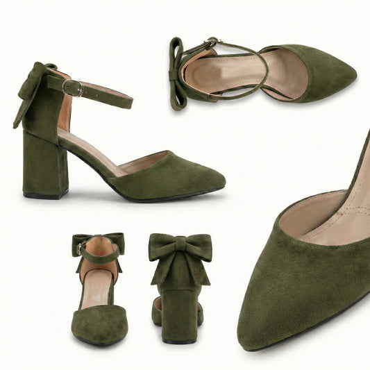 Ruby Bow Mid-Heel | Scarpella