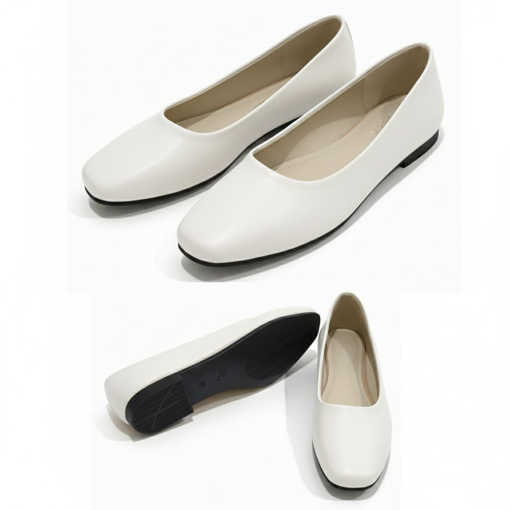 Lora Square-Toe Everyday Flat Shoes | Scarpella