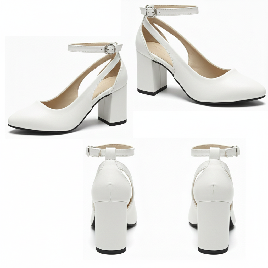 RAYA Block Heel Ankle-Strap Shoes | Scarpella