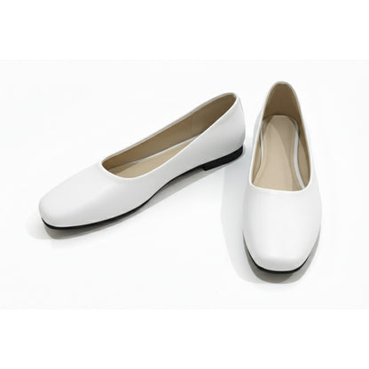 White Lora Flat Shoes