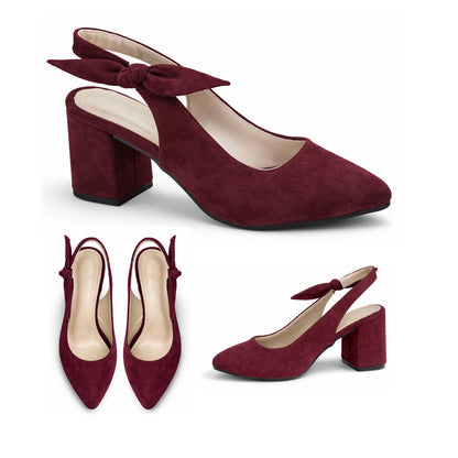 Sylira – Suede Bow Slingback