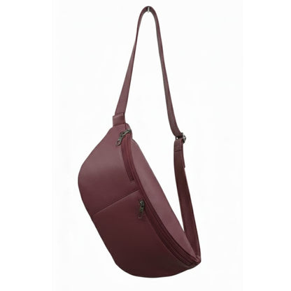 Burgundy Rush Chest Crossbody Bag