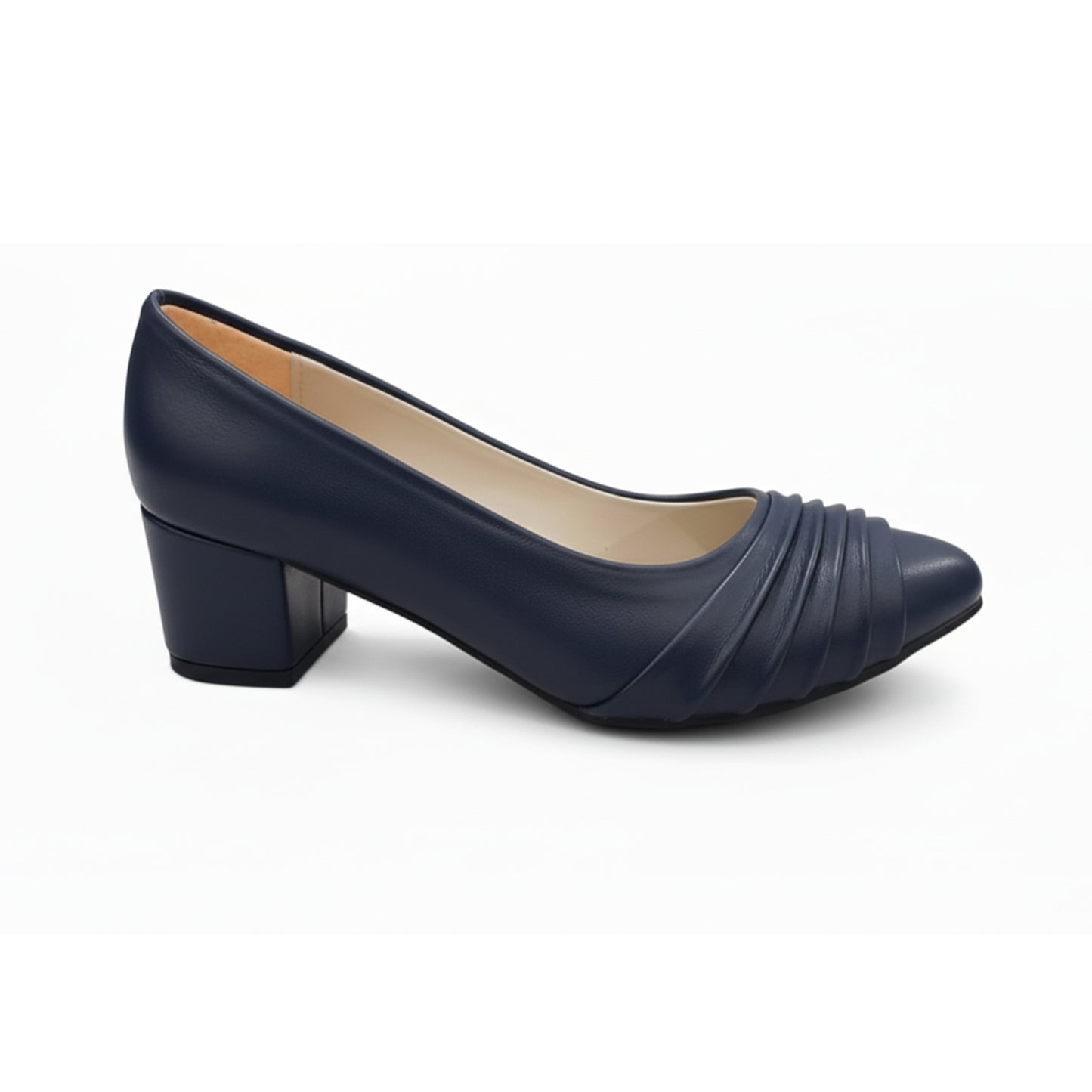 D Blue Riva Pleated Heel