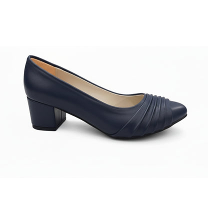 D Blue Riva Pleated Heel