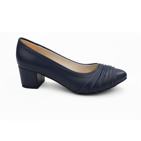 D Blue Riva Pleated Heel