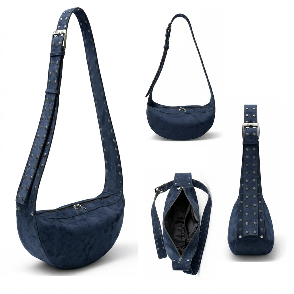 Velora Crescent Stud Bag