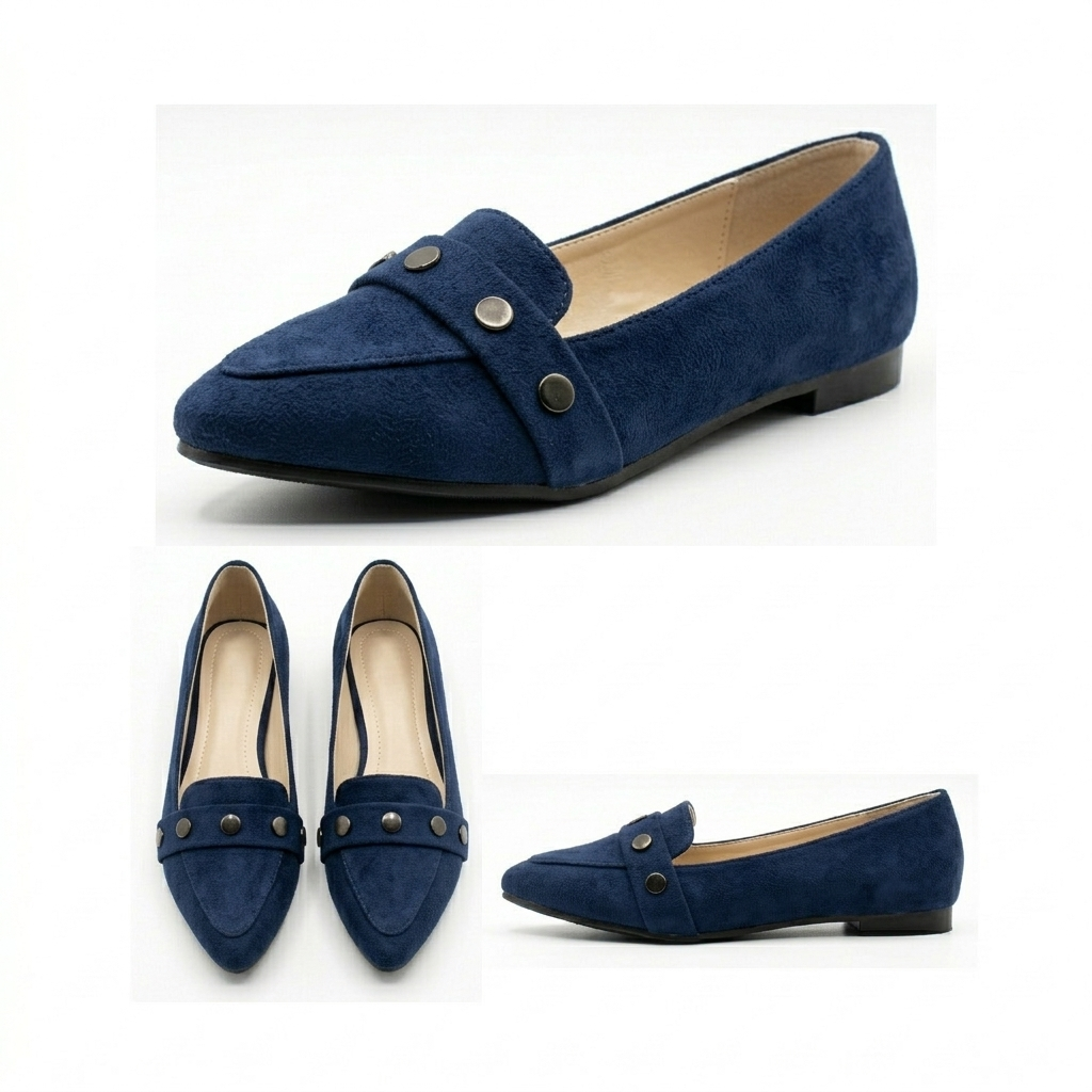Amara – Studded Suede Flat
