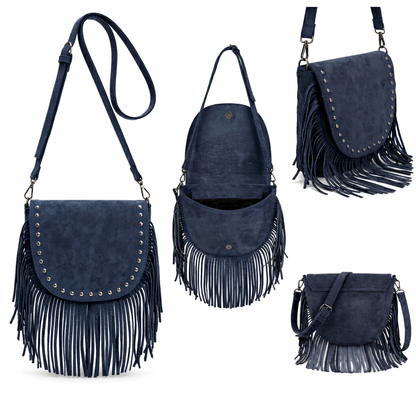 Ira – Suede Fringe Crossbody