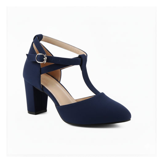 D Blue Suede Rita Heel