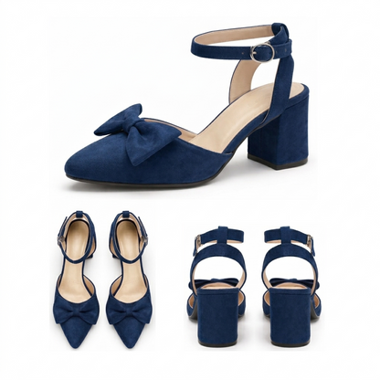 Grace – Suede Bow Slingback