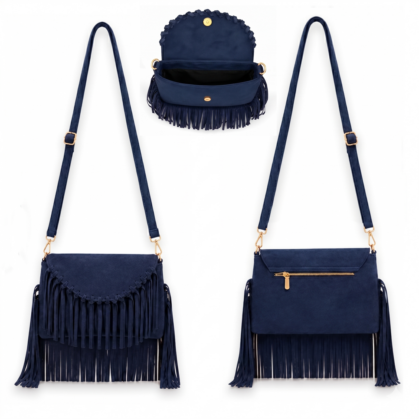 Solenza  – Suede Fringe  Bag