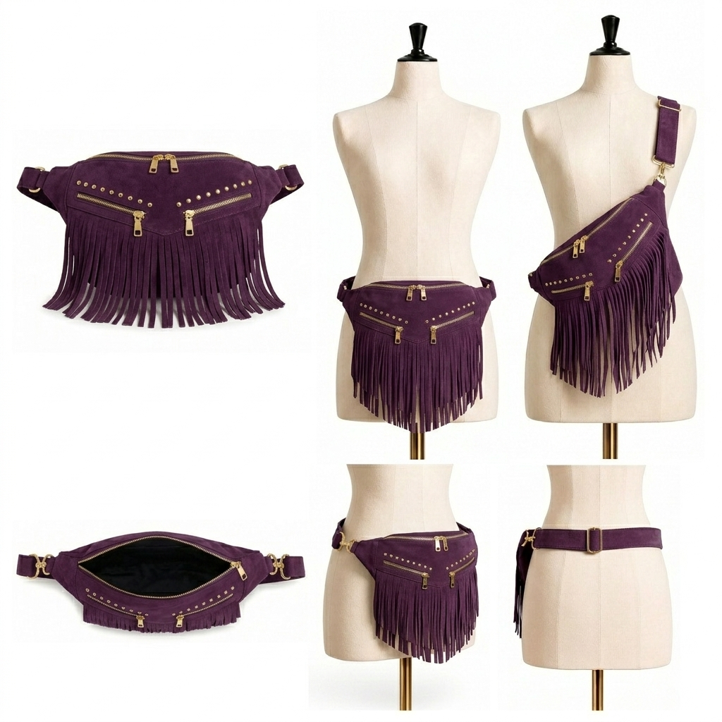 Kalira – Suede Fringe Waist Bag