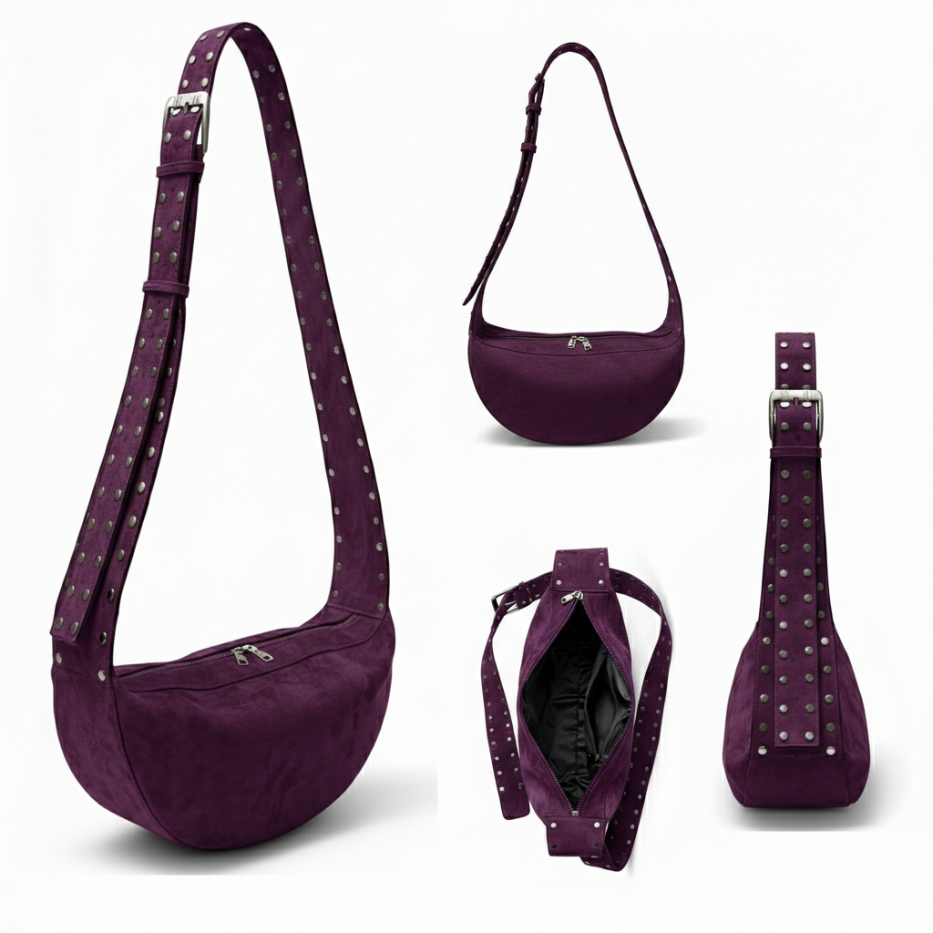 Velora Crescent Stud Bag