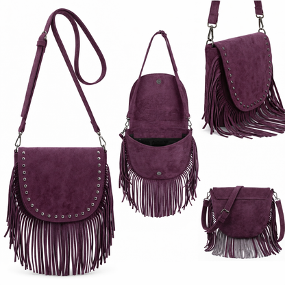 Ira – Suede Fringe Crossbody