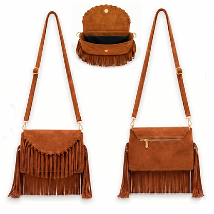 Solenza  – Suede Fringe  Bag