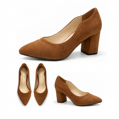 Anaya – Suede Wavy Heel
