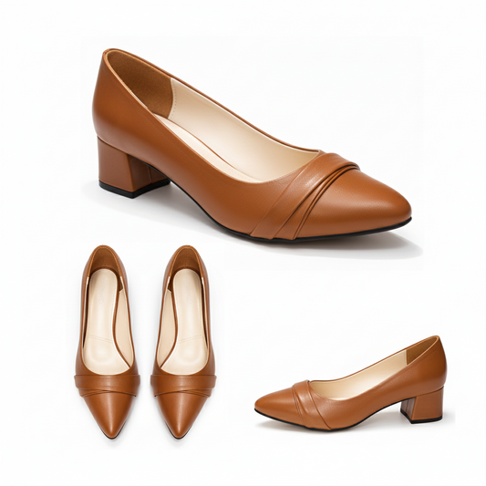 Zoya Low Block-Heel Shoes | Scarpella