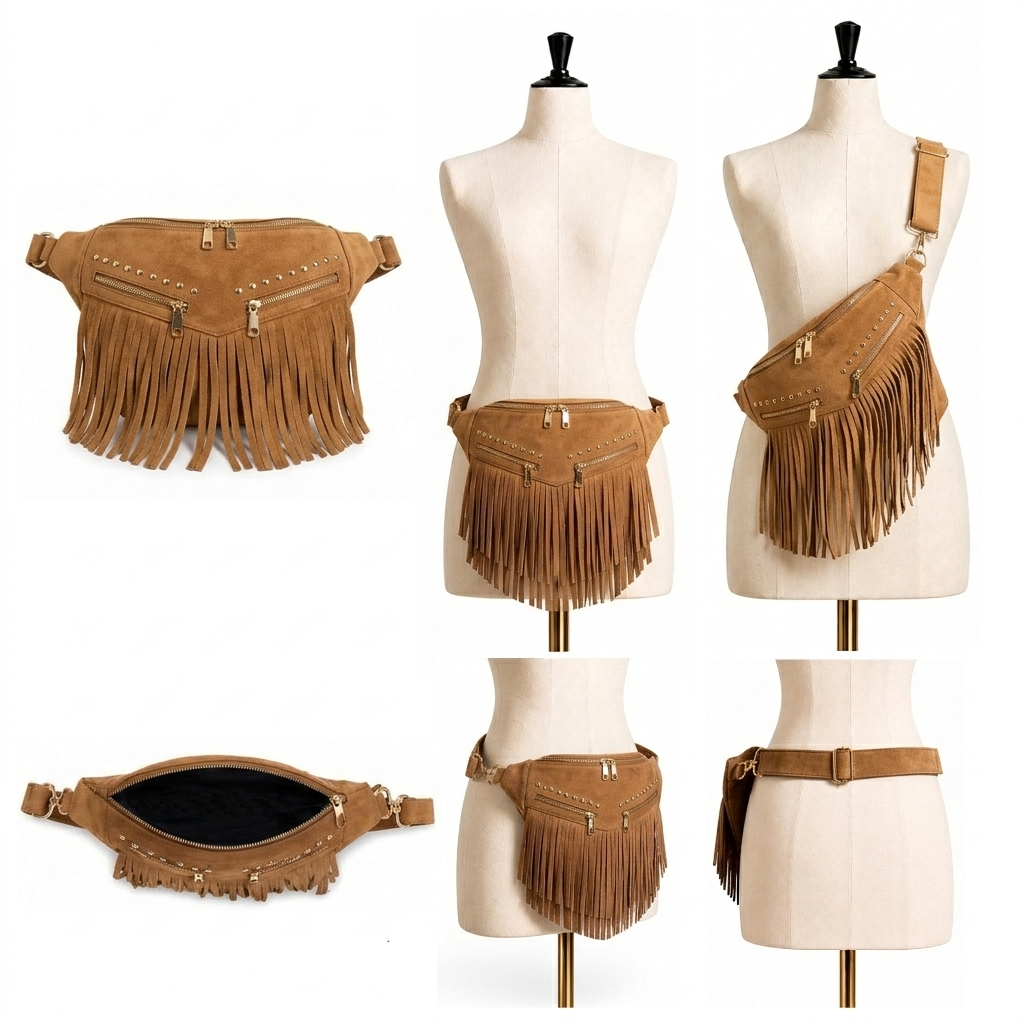 Kalira – Suede Fringe Waist Bag
