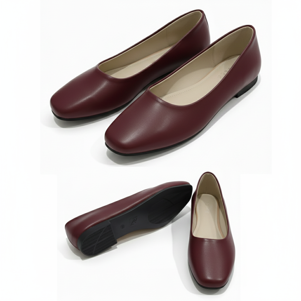 Lora Square-Toe Everyday Flat Shoes | Scarpella