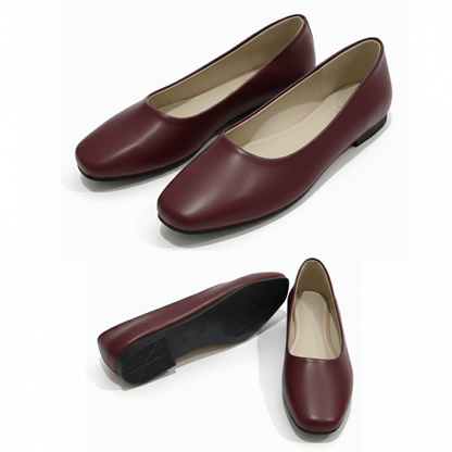 Lora Square-Toe Everyday Flat Shoes | Scarpella