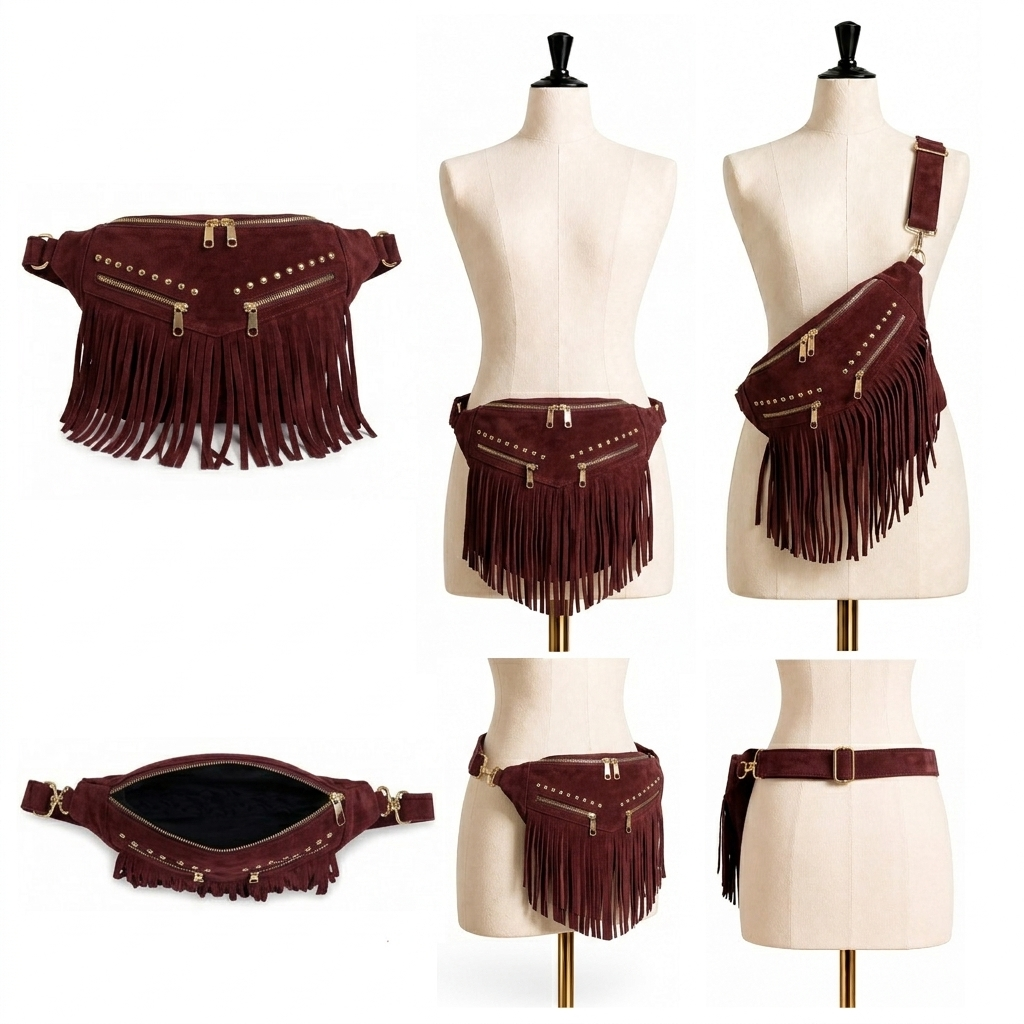 Kalira – Suede Fringe Waist Bag
