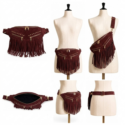 Kalira – Suede Fringe Waist Bag