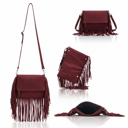 Juno Fringe Crossbody Bag | Scarpella