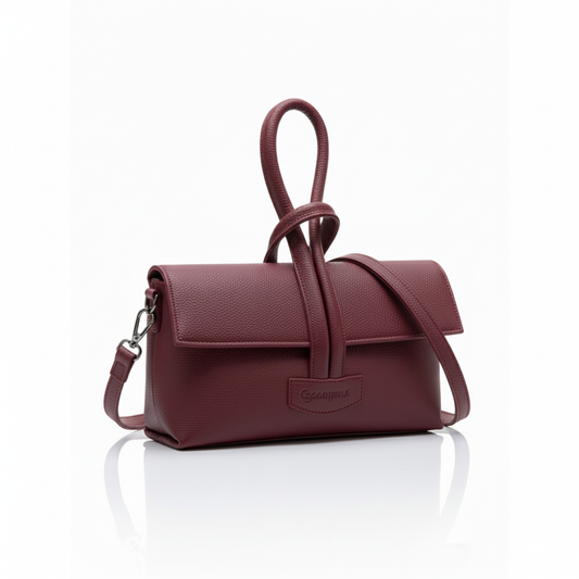 Knot Sculpted Handle Crossbody Handbag | Scarpella