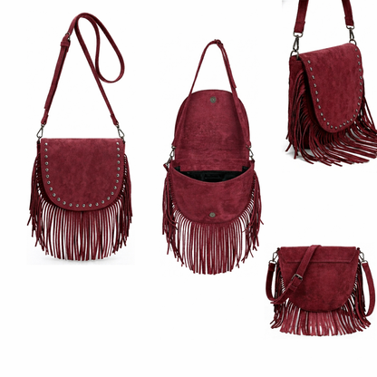Ira – Suede Fringe Crossbody