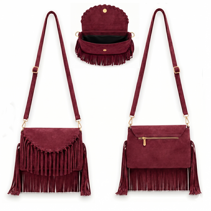 Solenza  – Suede Fringe  Bag