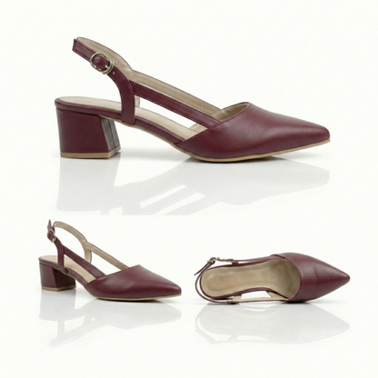 ZOE Slingback Mid-Heel Shoes | Scarpella